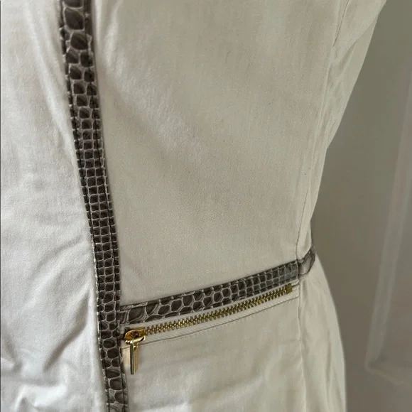 New Calvin Klein Cream Dress with gold toned zipper - Picture 4 of 6